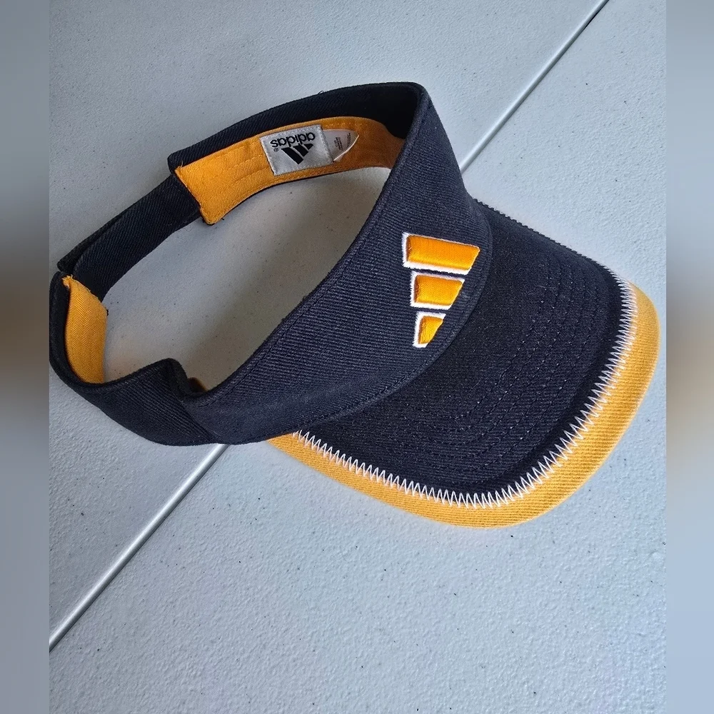 Adidas Retro blue yellow Adjustable Strap Visor Unisex